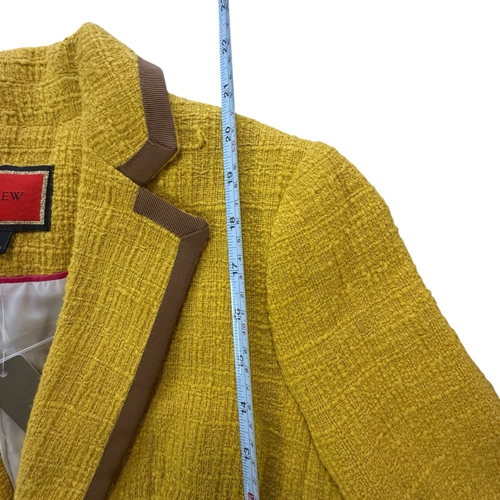 NWT J. CREW blazer and skirt Mustard Gold Textured Size 00​ - Picture 5 of 16